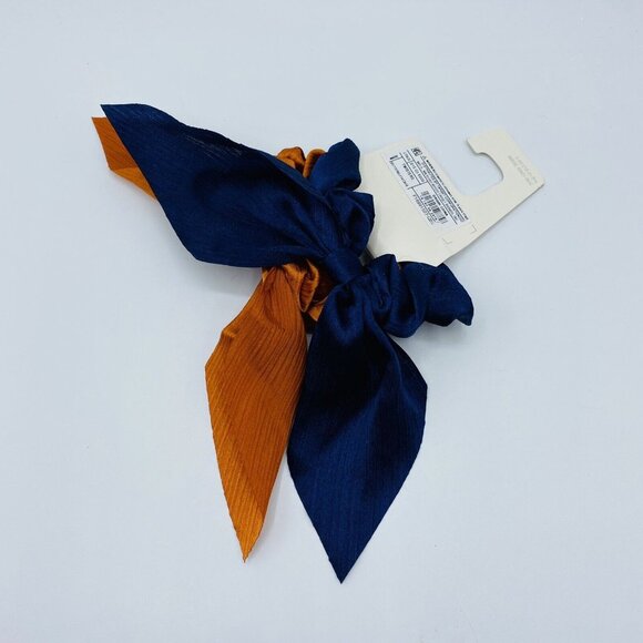 A New Day 2 Pack Twisters Scrunchies Blue Orange New - Picture 3 of 3